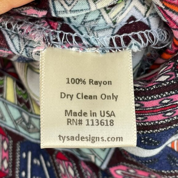 Tysa Womens Size 0 Cross Back Printed Maxi Dress Sleeveless Lightweight - Picture 9 of 10